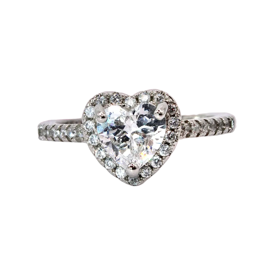 Crystal Heart Ring