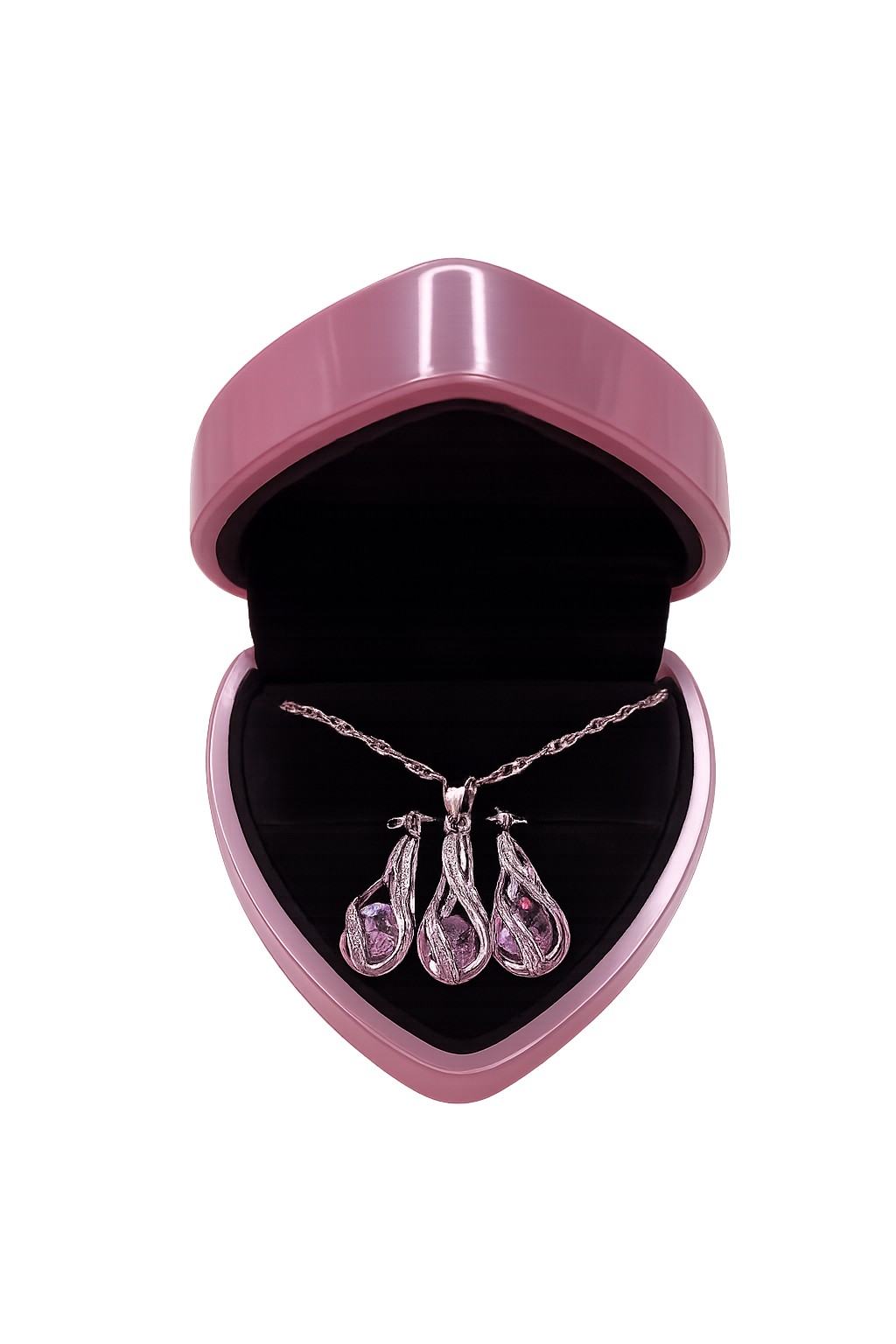 Jewel Necklace Set (Red)