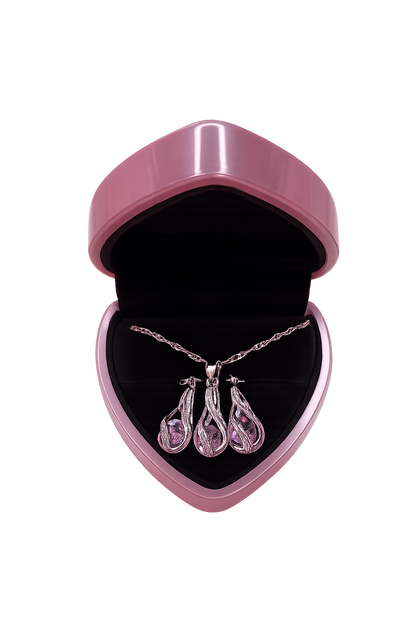 Jewel Necklace Set (Red)