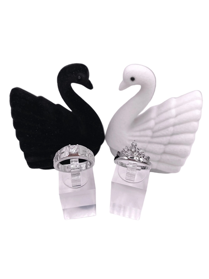 Crown matching couple ringset
