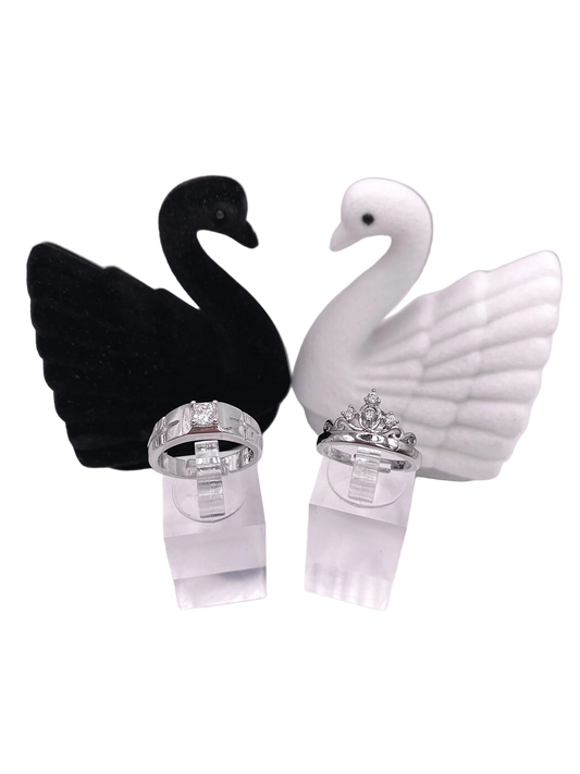 Crown matching couple ringset