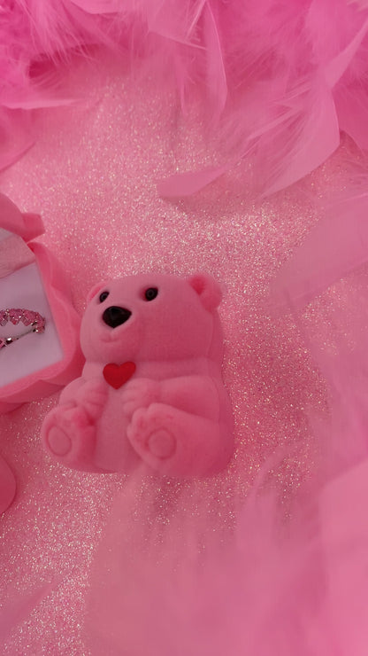 Pink Heart Chain Ring